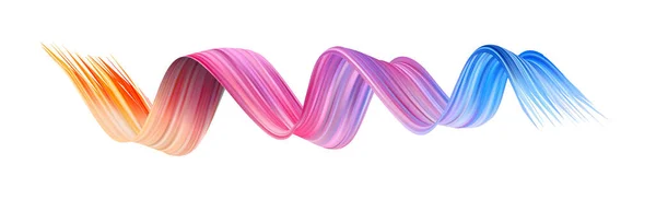 Renkli fırça darbesi. Dalga deniz izole hattı