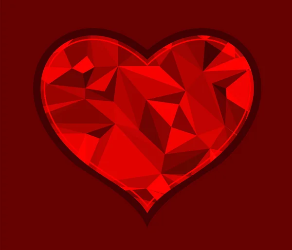 Coeur symbole colordul vecteur forme de tuile valentine — Image vectorielle