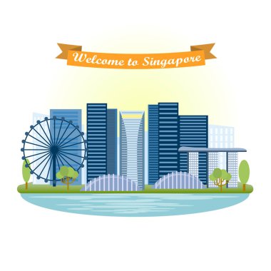 Singapur Landmark. Cazibe