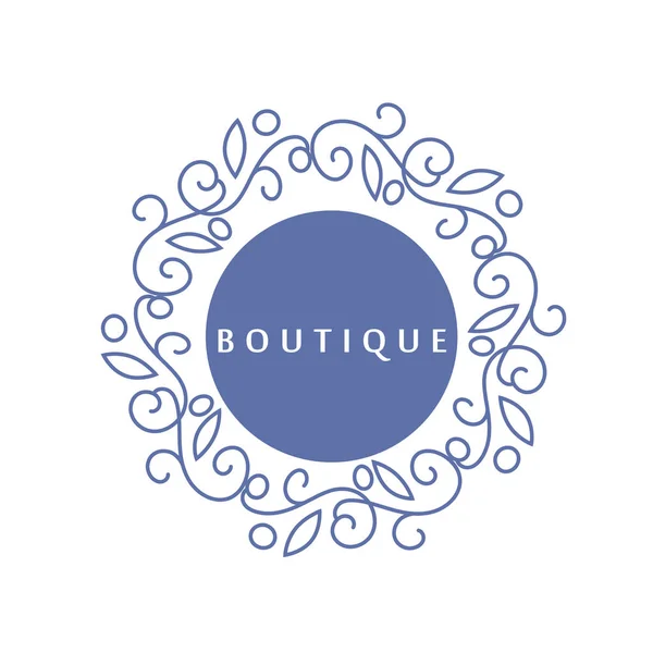 Απλές και χαριτωμένες floral μονόγραμμα πρότυπο σχεδίασης, το κομψό γραμμικός λογότυπο, εικονογράφηση φορέα. Λογότυπο για boutique κομμωτηρίου, καλλυντικά — Διανυσματικό Αρχείο