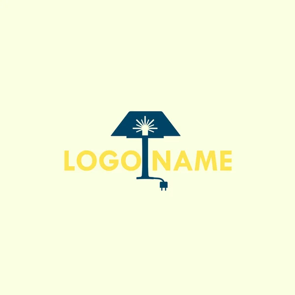 Логотип лампи вектор, значок для магазину меблів, домашній декор яскравий шаблон дизайну бутіка . — стоковий вектор
