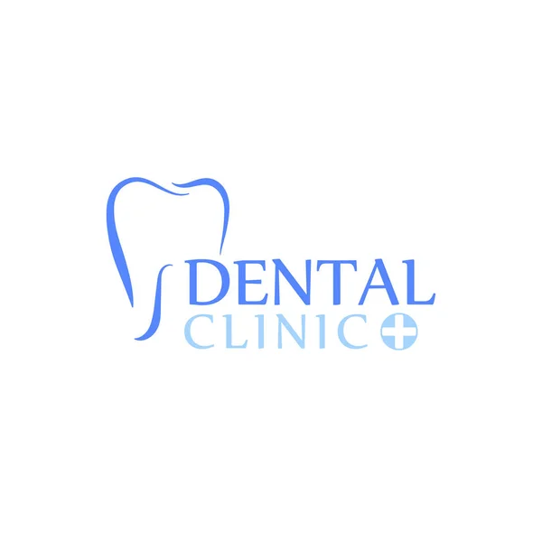 Logo clínica de cuidado dental, odontología para niños. Dientes iconos abstractos — Archivo Imágenes Vectoriales