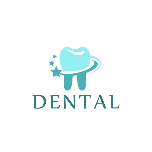 Logo clínica de cuidado dental, odontología para niños. Dientes iconos abstractos — Archivo Imágenes Vectoriales