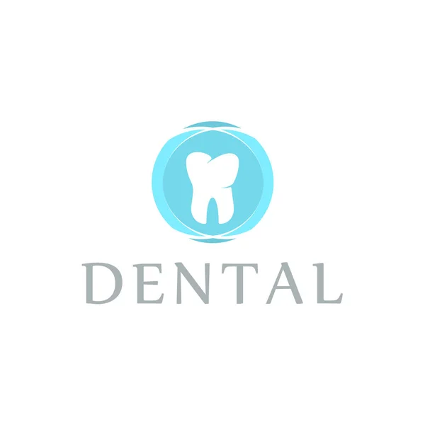 Logo clínica de cuidado dental, odontología para niños. Dientes iconos abstractos — Archivo Imágenes Vectoriales