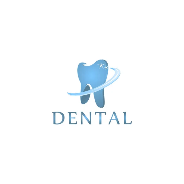 Logo clínica de cuidado dental, odontología para niños. Dientes iconos abstractos — Archivo Imágenes Vectoriales