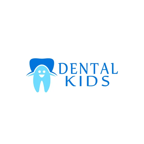 Logo dental care clinic, dentistry for kids. Teeth abstract icons — Stock Vector