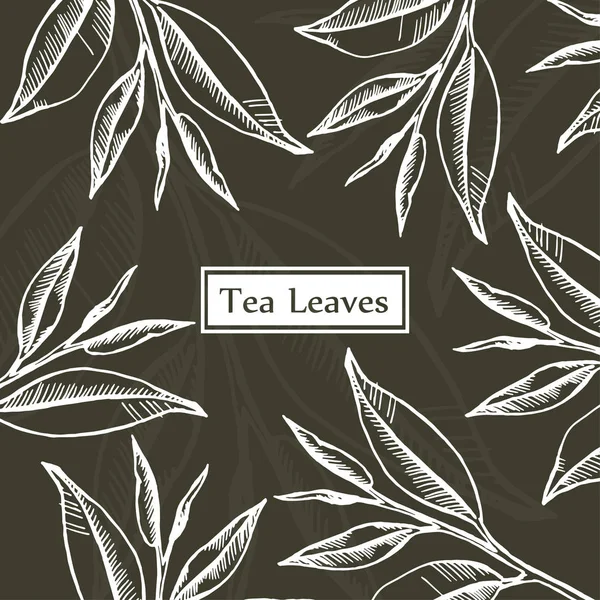 Çay Yapraklar tasarım şablonu.