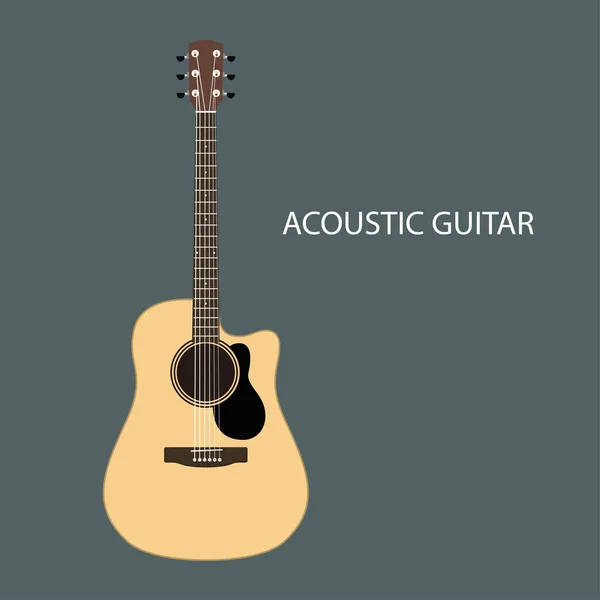 Guitarras acústicas aisladas. Ilustración vectorial — Vector de stock