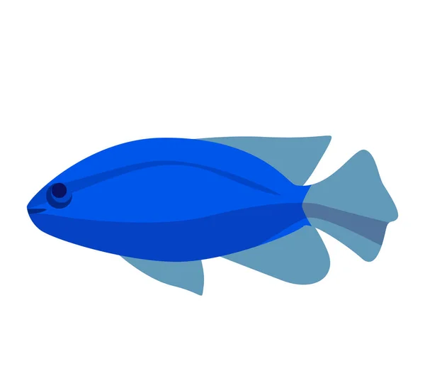 Icono de pescado. Ilustración plana vectorial. Océano o peces marinos — Vector de stock