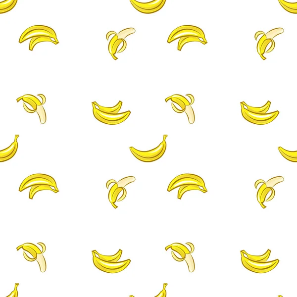 Vector seamless pattern with hand drawn bananas on a white background. — Stock Vector