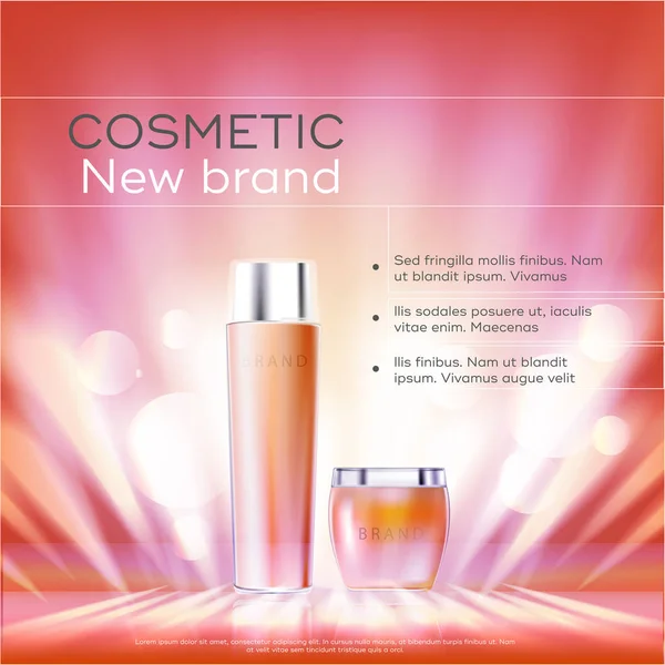 Kozmetik güzellik serisi, reklamlar sigorta primi vücut kremi cilt bakımı için sprey. Tasarım poster, afiş, tanıtım, afiş, kapak, vektör çizim için şablon.