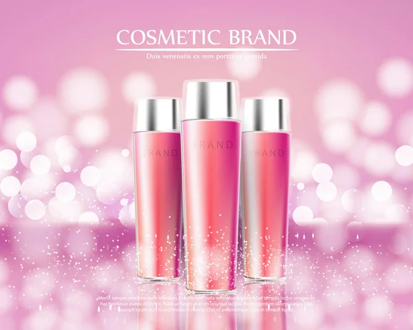 Kozmetik güzellik serisi, reklamlar sigorta primi vücut kremi cilt bakımı için sprey. Tasarım poster, afiş, tanıtım, afiş, kapak, vektör çizim için şablon.