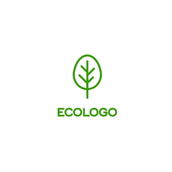 Logo árbol verde, ecología, símbolo de salud, producto ecológico, símbolo de calidad — Archivo Imágenes Vectoriales
