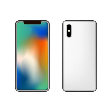 Smartphone ön ve arkasında. Tasarım şablonu