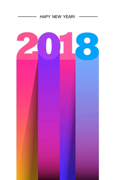 2018, conception de calendrier ou un élément pour la conception de site Web. Style de conception plat de couleur moderne — Image vectorielle