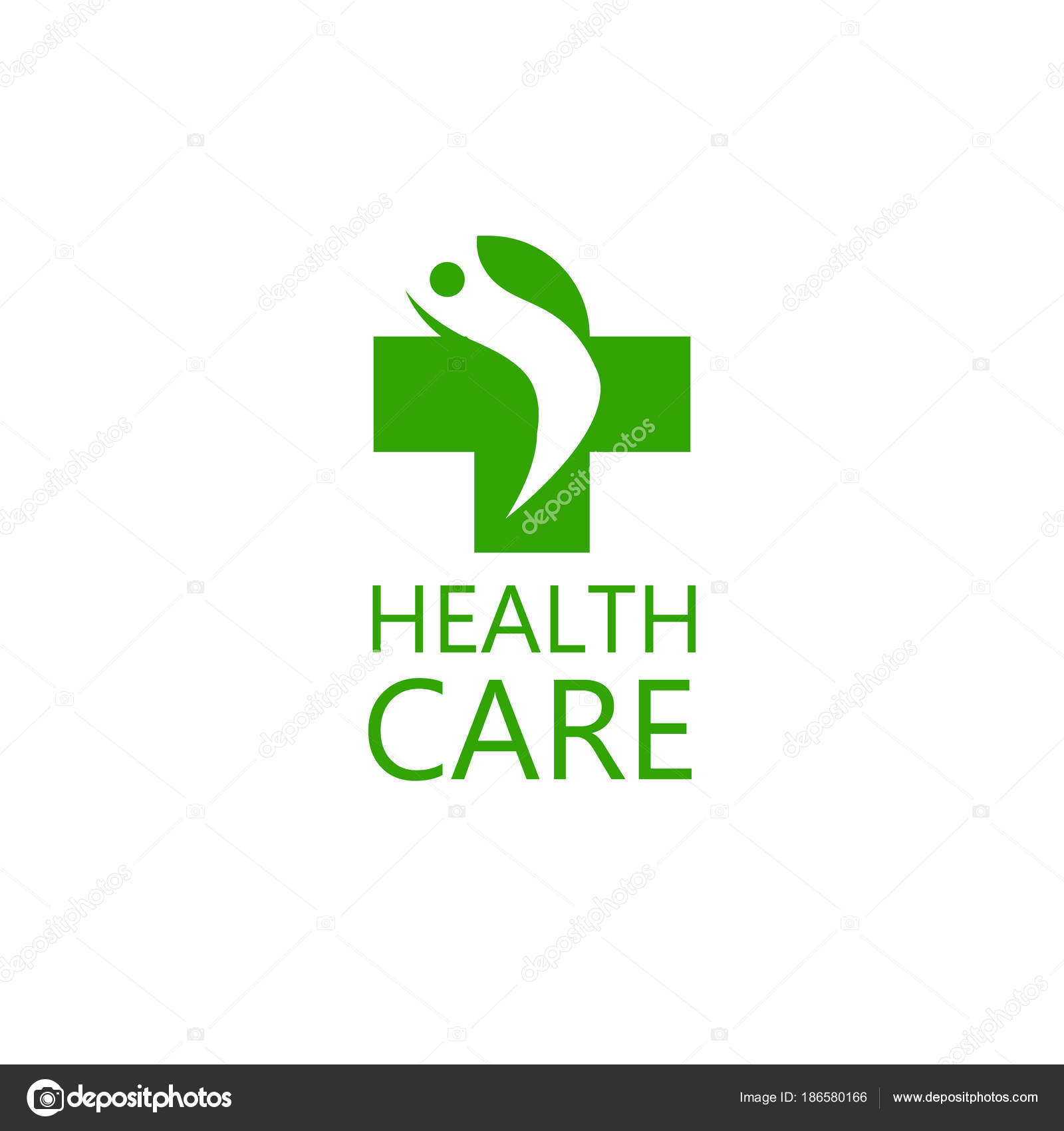 Logo Cross And Silhouette Of Man Logo For The Clinic