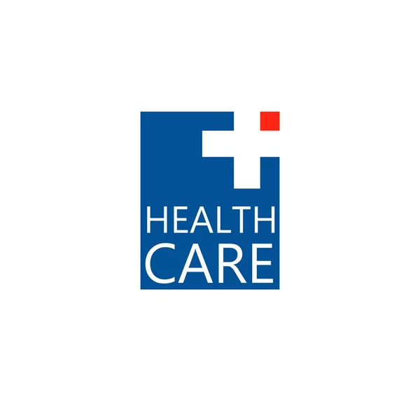 Logokreuz. Logo für die Klinik, Pharmaunternehmen. Symbol des Hausarztes, Erste Hilfe. Arztpraxis. Vektor, isoliert auf weißem Hintergrund — Stockvektor