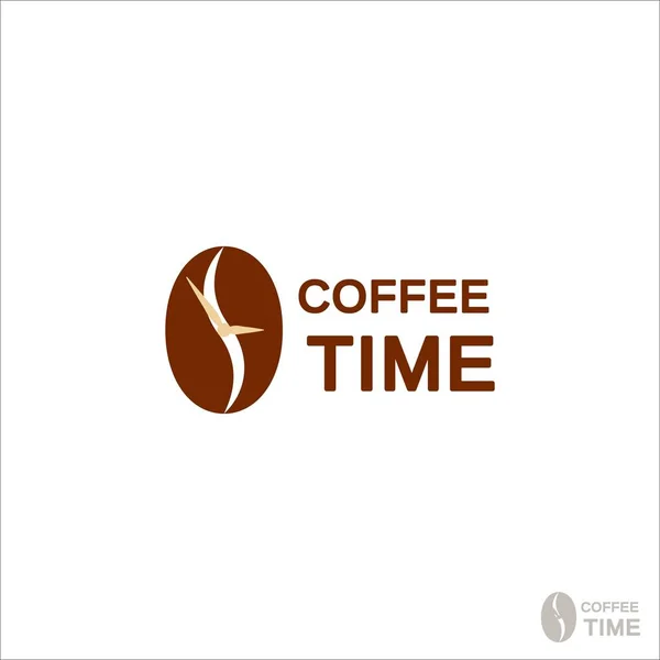 Logo de café para una cafetería. Granos de café. Logo vector aislado sobre fondo blanco — Archivo Imágenes Vectoriales