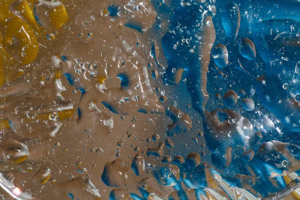 Abstrakt Färgglad Bakgrund Gyllene Gul Bubbla Gul Vatten Bubblor Tapeter — Stockfoto