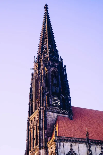 Munster, Westfalen Ludgerikirche kilise kule yakın çekim