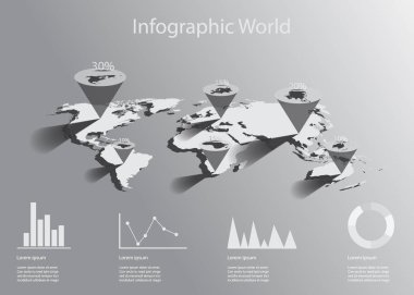 Infographic dünya bacground bilgileri