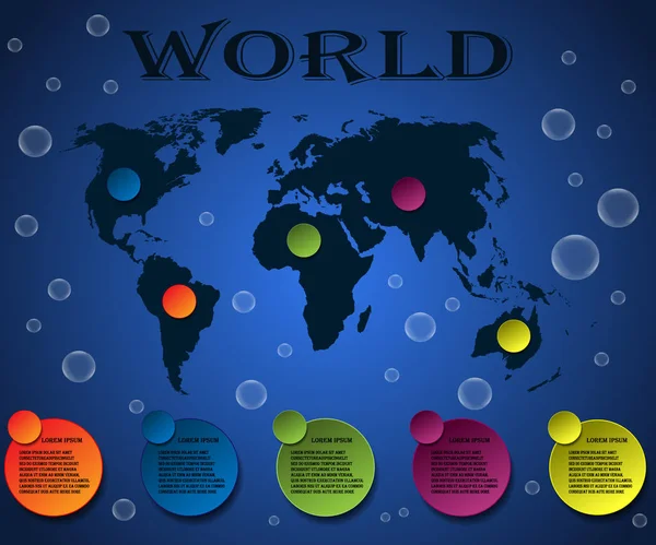 Infografische Welt Bacground Infomation — Stockvektor