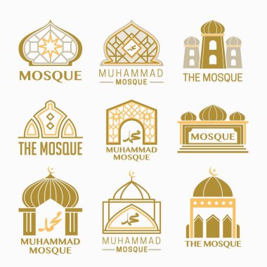 Cami. Muhammed Camii. Logo Şablonlar.
