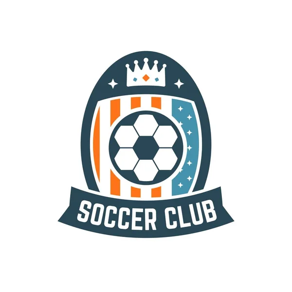Fußball oder Fußballklub Logo oder Abzeichen. — Stockvektor