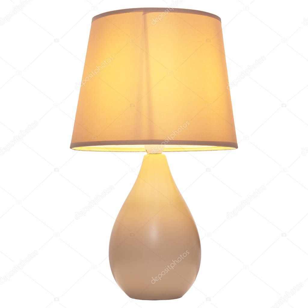 Table lamp isolated on white background