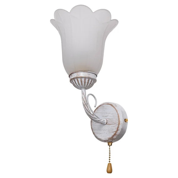 Wall lamp in vintage style on an isolated white background. — Stock Photo, Image