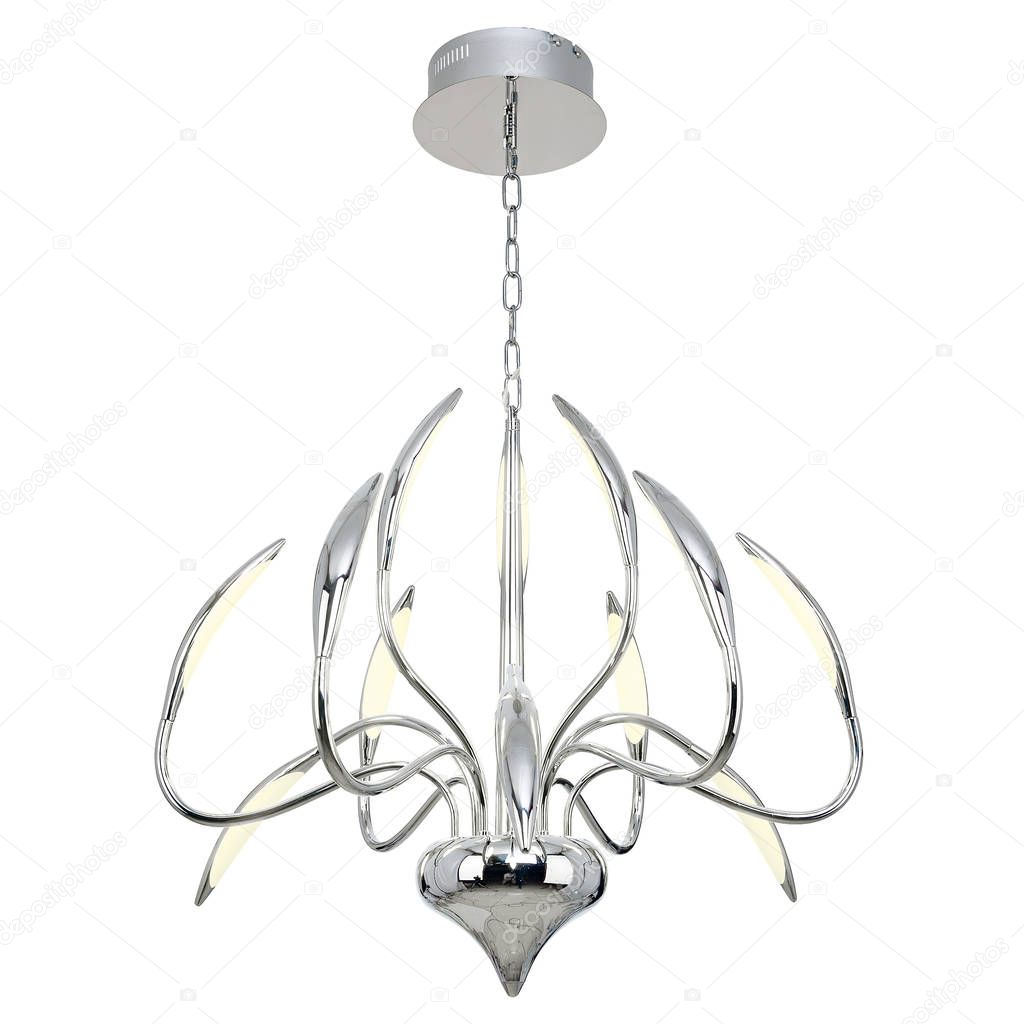 Chandelier in vintage style isolated on white background