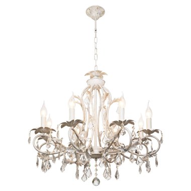 Beyaz arkaplanda izole edilmiş klasik tarzda avize