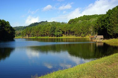 Pang Oung sabah açık suda yüzen bambu Sal 