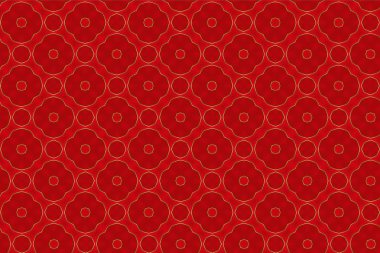 Kırmızı ve altın renkleri Çin tarzı desen arka plan