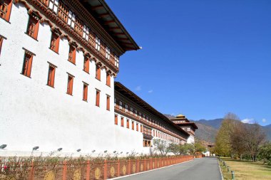 Tashicho Dzong veya Thimpu Sarayı. Budist manastır ve kale