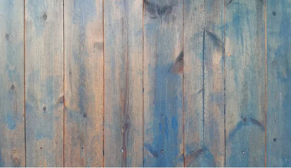 Vintage sfondo texture in legno blu con nodi e unghie — Foto Stock