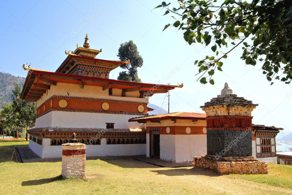 Chimi Lakhang or Chime Lhakhang temple, Buddhist monastery in Pu