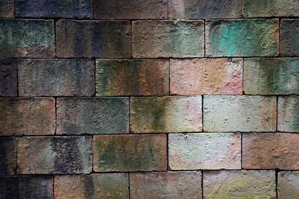 Starzy wyblakły cegły ściany tekstura tło — Zdjęcie stockowe