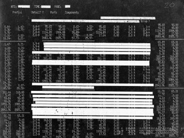 Beyaz karanlık Fotokopi doku arka plan üzerinde metin redacted