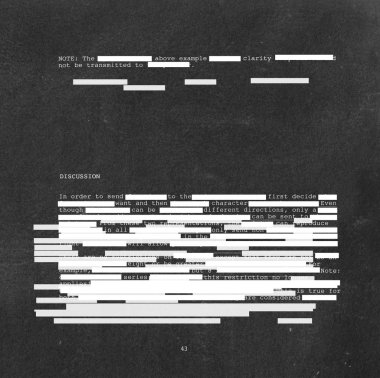 Beyaz karanlık Fotokopi doku arka plan üzerinde metin redacted