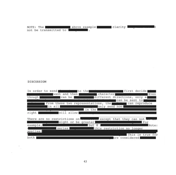Redacted text on white background — Stock Photo, Image
