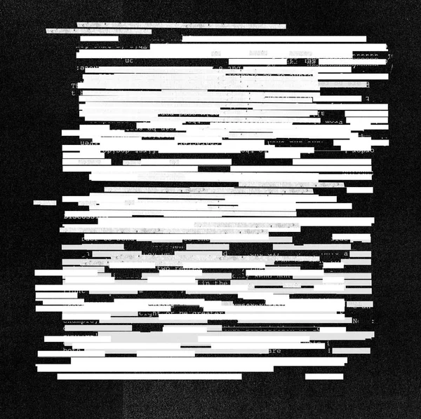 Redacted information texture, white on black background — Stock Photo, Image