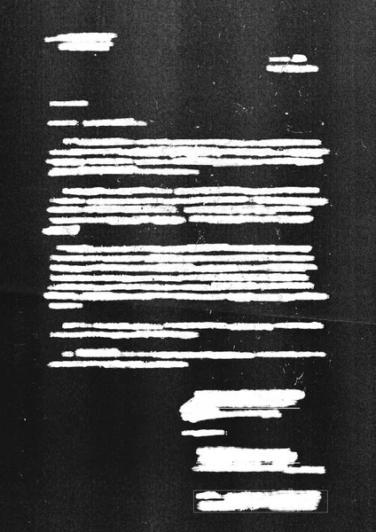 Redacted letter on dark photocopy background — Stock Photo, Image