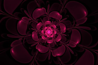 soyut fraktal çiçek bilgisayar görüntü oluşturulan