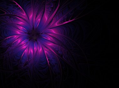 soyut fraktal çiçek bilgisayar görüntü oluşturulan