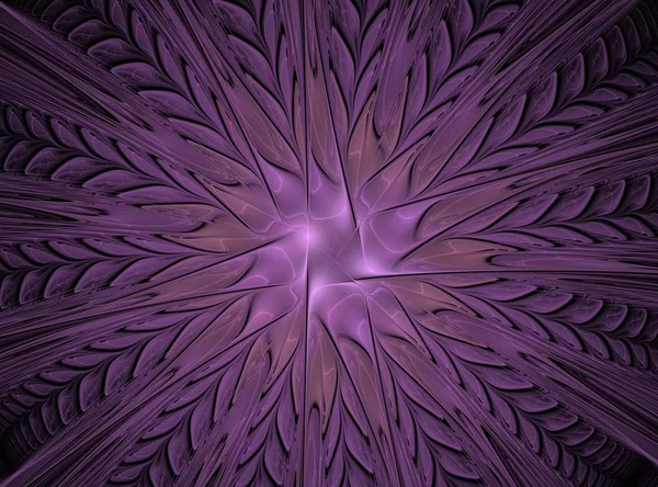 Abstracte pluizig fractal bloem computergegenereerde afbeelding, achtergrond voor tekstlabels — Stockfoto