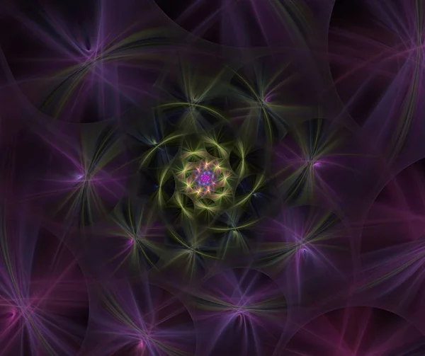 Abstracte pluizig fractal computergegenereerde afbeelding — Stockfoto