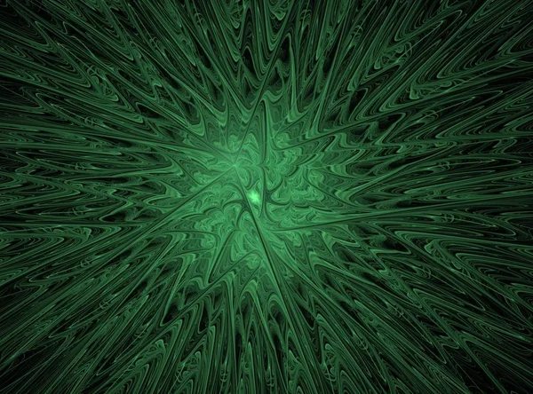 Абстрактне зелене фрактальне зображення комп'ютера — стокове фото
