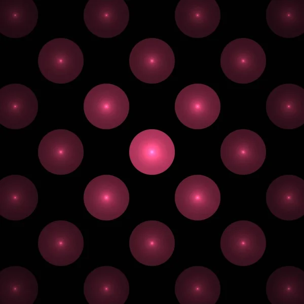 Рожеві кола на чорному фоні, абстрактне темно-фрактальне комп'ютерне зображення, фон для текстових міток — стокове фото