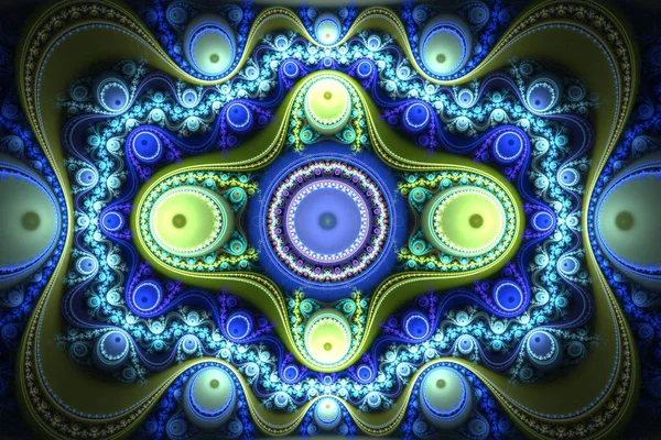 Abstracte fel veelkleurige fractal computergegenereerde afbeelding — Stockfoto
